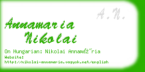 annamaria nikolai business card